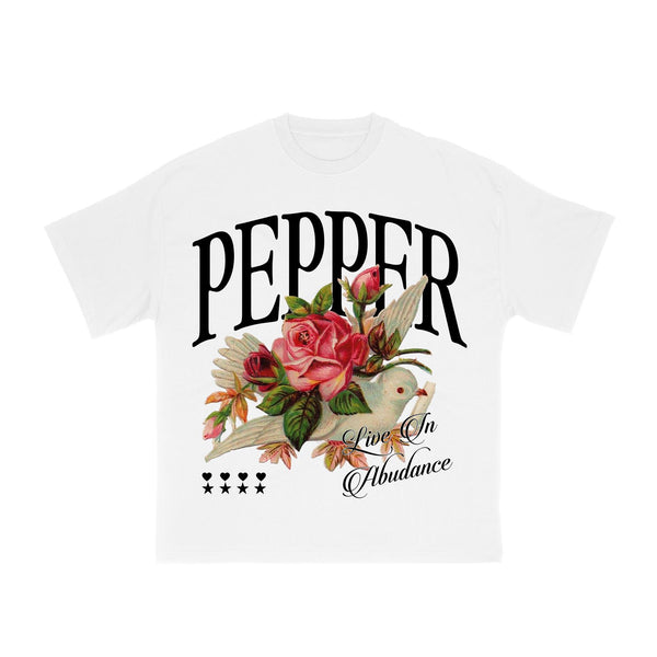 Dove round neck Oversized t-shirt White